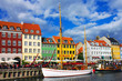 Nyhavn is old waterfront and canal district in Copenhagen.