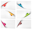 Vector: Collection of cardboard paper banners. Vector Collection of cardboard paper banners. Vector