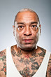 Stylish African American Man With Many Tattoos.