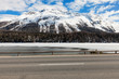 frozen alpine lake, St. Moritz, Switzerland, Engadin
