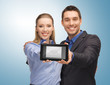Foto: man and woman with tablet pc man and woman with tablet pc