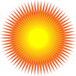 Sun with sharp lines