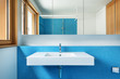 blue bathroom
