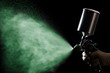Spray gun in hand