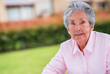 Old woman outdoors