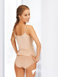 woman with magnifier sheet showing cellulite