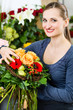 Female florist in flower shop