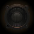 speaker on black background vector
