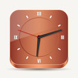 Wooden clock vector illustration