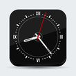 Black clock vector illustration