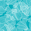 Hand drawn seamless floral pattern.