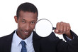 Photo: man with magnifying glass man with magnifying glass