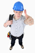 Photo: An electrician giving the thumb up. An electrician giving the thumb up.