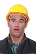 An astonished tradesman