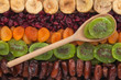 Wooden spoon with kiwi