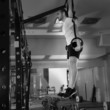 Crossfit fitness dip ring man dipping exercise workout