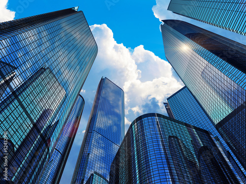 Illustration: Modern business buildings Modern business buildings