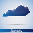 shiny icon in form of Kentucky state, USA