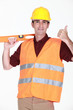 Tradesman giving the thumb's up