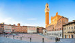 Photo: Panoramic view of Piazza del Campo in Siena at sunset, Tuscany Panoramic view of Piazza del Campo in Siena at sunset, Tuscany