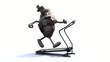 human heart organ a running machine, 3d animation