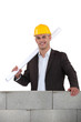 Photo: Architect with plans Architect with plans