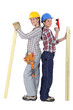 Two female carpenters