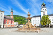 Photo: Residenzplatz with famous Residenzbrunnen in Salzburg, Austria Residenzplatz with famous Residenzbrunnen in Salzburg, Austria
