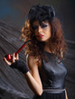 Glamour girl smoking