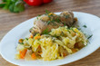 braised cabbage with meat rabbit