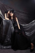 Retro woman studio shot