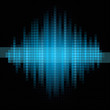 Blue music mosaic background.