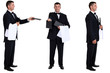 Multiple shot of waiter