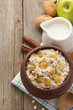 bowl of oatmeal on wood