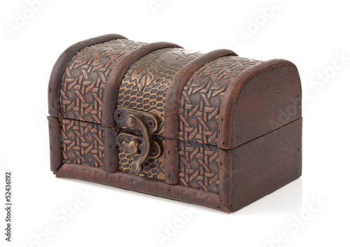 Photo: treasure chest on white treasure chest on white