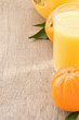 orange juice and glass