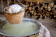 Salt on basket