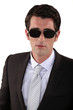 Businessman posing