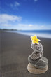 Photo: empilement de galets sur plage empilement de galets sur plage