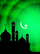 religious vector eid background with mosque.