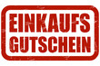 Grunge Stempel rot EINKAUFSGUTSCHEIN