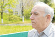 Serious thoughtful senior man