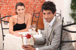 guy inviting his belle to restaurant