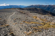 winding track across scree slopes in Nelson Lakes