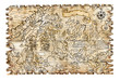 Pirate map isolated 3