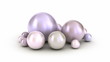 Diffrent pearls on a white