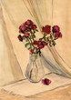 Claret chrysanthemums