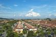 Terrace house under the blue skies