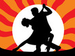 Ilustração - Casal a dançar o tango ao escurecer