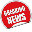 Illustration: Sticker rot rund cu BREAKING NEWS Sticker rot rund cu BREAKING NEWS